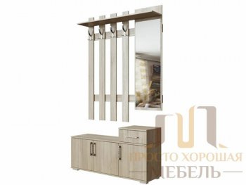 Прихожая №3 Вешалка с зеркалом 1200 (4 крючка) в Североуральске - severouralsk.mebel-74.com | фото