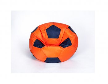 Кресло-мешок Мяч малый оранжево-черное в Североуральске - severouralsk.mebel-74.com | фото