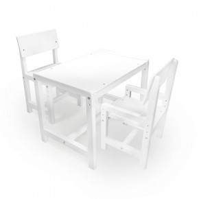 Детский растущий комплект стол и два стула  Я САМ "Лофт" (Белый, Белый) в Североуральске - severouralsk.mebel-74.com | фото