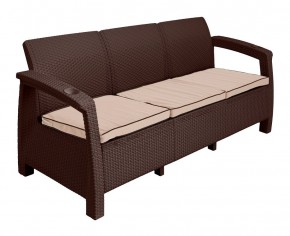 Диван Yalta Premium Sofa 3 Set (Ялта) шоколадный (+подушки под спину) в Североуральске - severouralsk.mebel-74.com | фото