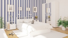 Камелия спальня № 7 Кровать 900 + Стол косметический + Зеркало + Комод, цвет белый, сп.м. 900х2000 мм., б/м, основание есть в Североуральске - severouralsk.mebel-74.com | фото