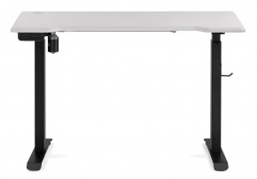 Компьютерный стол Маркос с механизмом подъема 120х75х75 белая шагрень / черный в Североуральске - severouralsk.mebel-74.com | фото