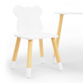 Комплект детской мебели стол и два стула Мишутка (Белый/Белый/Береза) в Североуральске - severouralsk.mebel-74.com | фото