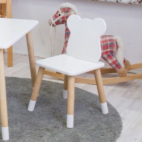 Комплект детской мебели стол и два стула Мишутка (Белый/Белый/Береза) в Североуральске - severouralsk.mebel-74.com | фото