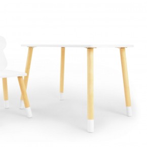 Комплект детской мебели стол и стул Корона (Белый/Белый/Береза) в Североуральске - severouralsk.mebel-74.com | фото