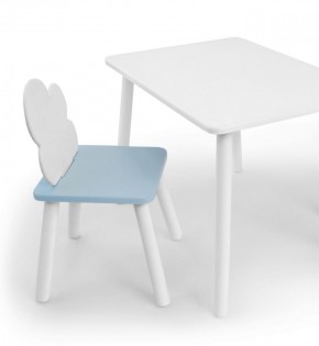 Комплект детской мебели стол и стул Облачко (Белый/Голубой/Белый) в Североуральске - severouralsk.mebel-74.com | фото