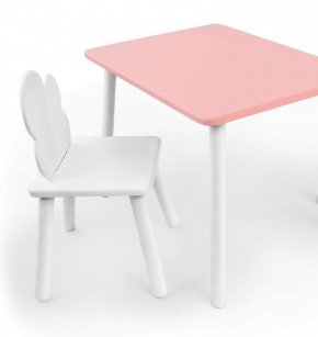 Комплект детской мебели стол и стул Облачко (Розывый/Белый/Белый) в Североуральске - severouralsk.mebel-74.com | фото