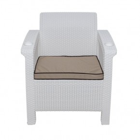 Комплект уличной мебели Yalta Premium Terrace Set (Ялта) белый (+подушки под спину) в Североуральске - severouralsk.mebel-74.com | фото