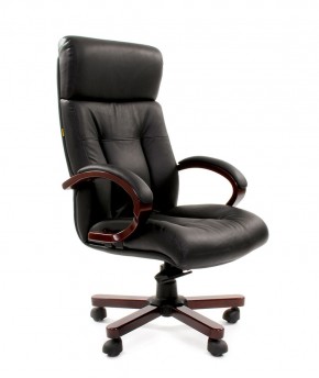 Кресло для руководителя CHAIRMAN  421 (Натуральная кожа) Черное в Североуральске - severouralsk.mebel-74.com | фото