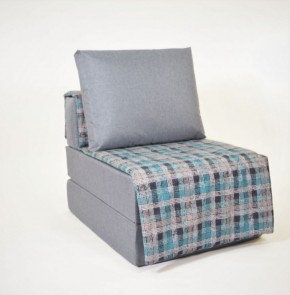 Кресло-кровать бескаркасное Харви (серый-квадро азур) в Североуральске - severouralsk.mebel-74.com | фото