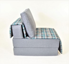 Кресло-кровать бескаркасное Харви (серый-квадро азур) в Североуральске - severouralsk.mebel-74.com | фото