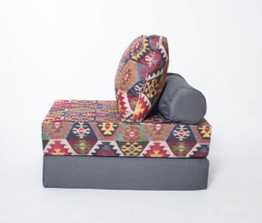 Кресло-кровать-пуф бескаркасное Прайм (мехико серый-графит) в Североуральске - severouralsk.mebel-74.com | фото