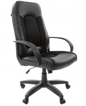Кресло офисное BRABIX "Strike EX-525" (экокожа черная, ткань черная) 531381 в Североуральске - severouralsk.mebel-74.com | фото