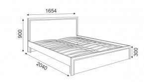 Кровать 1.6 М07 Стандарт с основанием Беатрис (Орех гепланкт) в Североуральске - severouralsk.mebel-74.com | фото