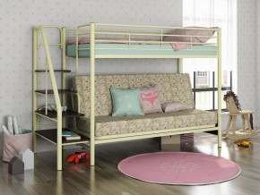 Кровать двухъярусная с диваном "Мадлен-3" (Белый/Фиолетовы) в Североуральске - severouralsk.mebel-74.com | фото