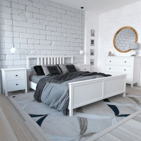 Кровать Ф-156.02 двухспальная 160х200 из массива сосны, цвет белый в Североуральске - severouralsk.mebel-74.com | фото