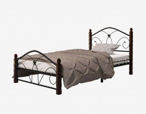 Кровать "Селена 1" Черная (900*2000) (ножки-шоколад) с коваными элементами в Североуральске - severouralsk.mebel-74.com | фото