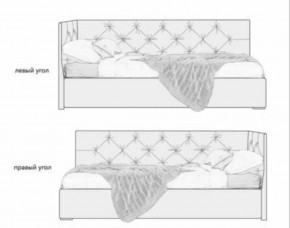 Кровать угловая Хлоя интерьерная +основание (120х200) в Североуральске - severouralsk.mebel-74.com | фото
