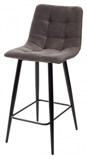 Полубарный стул CHILLI-QB графит #14, велюр / черный каркас (H=66cm) М-City в Североуральске - severouralsk.mebel-74.com | фото