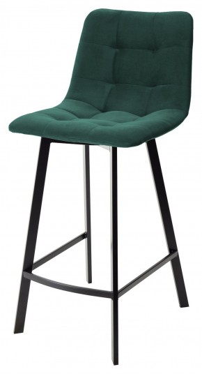 Полубарный стул CHILLI-QB SQUARE зеленый #19, велюр / черный каркас (H=66cm) М-City в Североуральске - severouralsk.mebel-74.com | фото