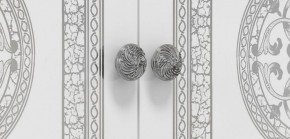 Шкаф 4-х дверный с зеркалами (12.244) Грация (белый/серебро) в Североуральске - severouralsk.mebel-74.com | фото