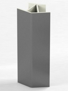 Угловое соединение для цоколя 135 гр. h100 мм (Алюминий, Белый, Черный, Сонома) в Североуральске - severouralsk.mebel-74.com | фото
